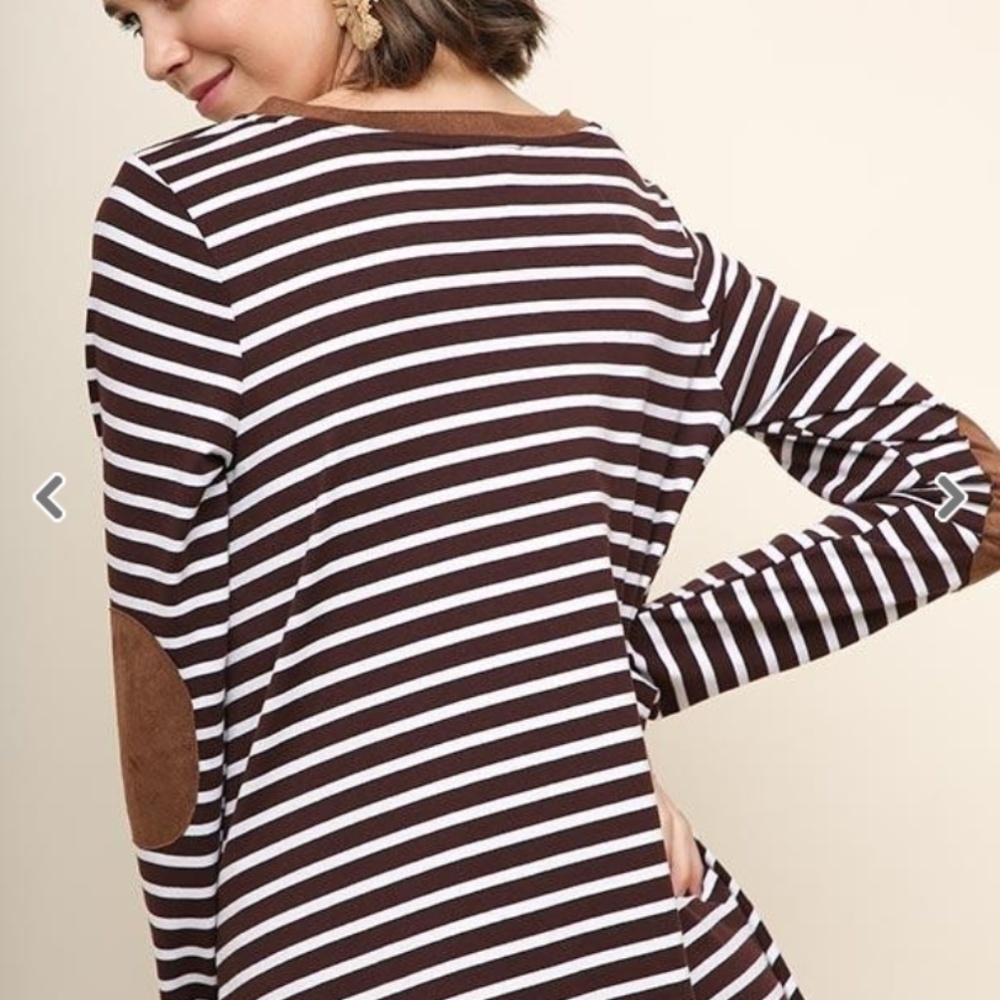 Striped pintuck dress